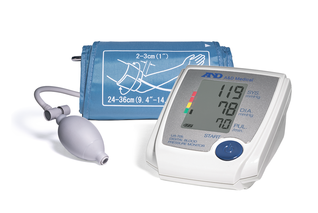 A&D Medical Deluxe Upper Arm Blood Pressure Monitor with Wide Range Cu