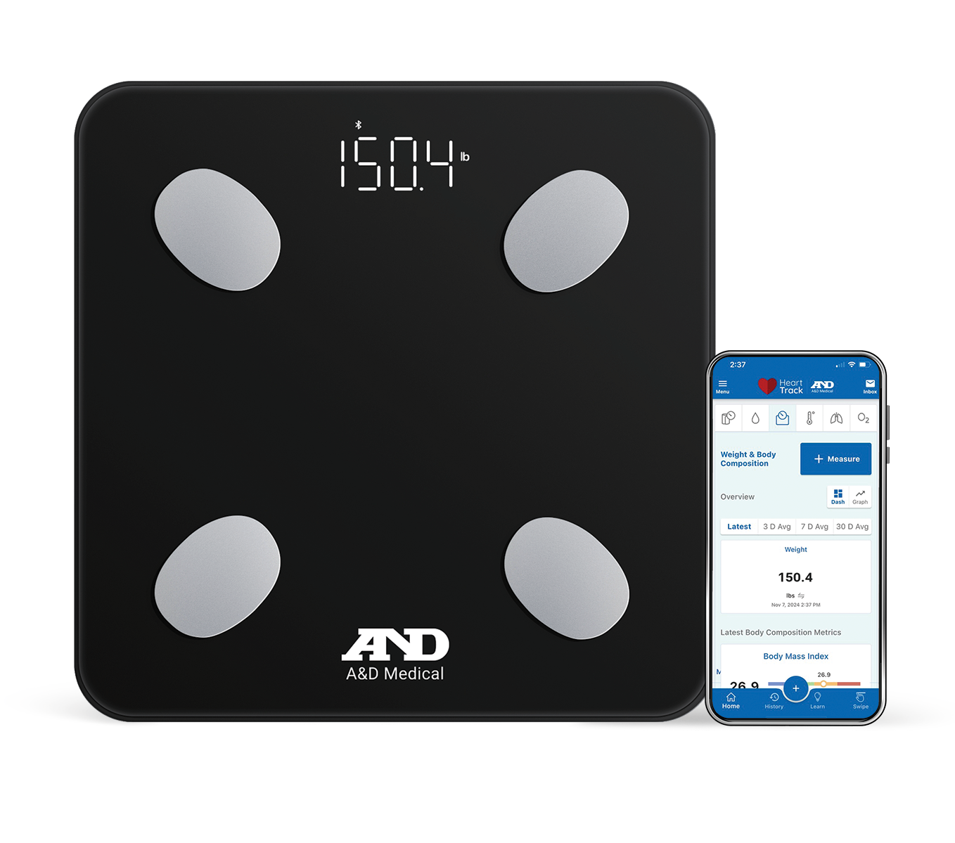 Bluetooth® Body Composition Scale $38.99 - A&D Medical